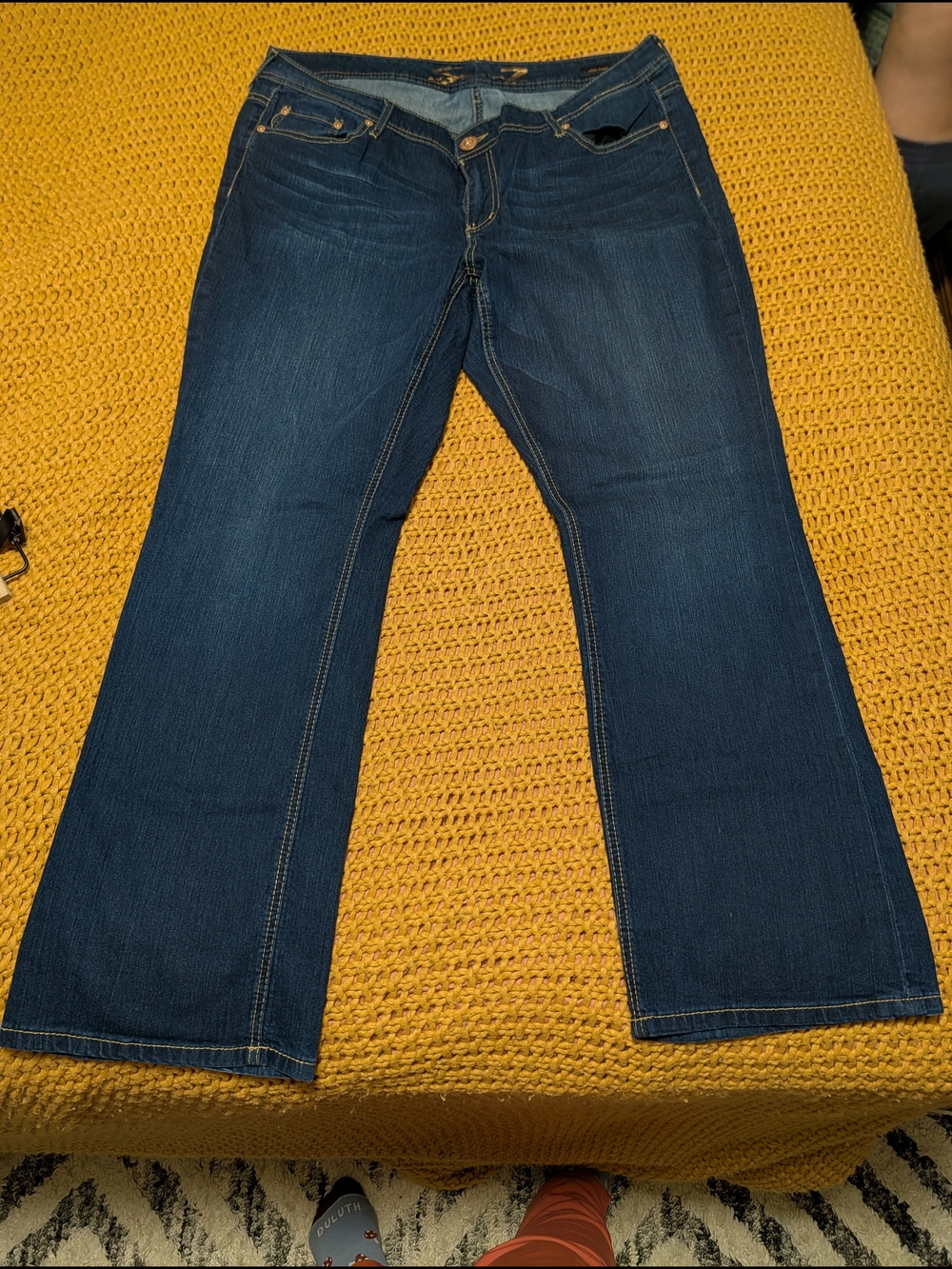Luxe Dark Blue Bootcut Jeans